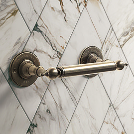 Chatsworth 1928 Antique Brass Traditional Toilet Roll Holder