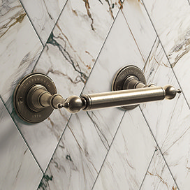 Chatsworth 1928 Antique Brass Traditional Toilet Roll Holder