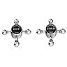 Chatsworth 1928 Black Traditional Crosshead Freestanding Bath Shower Mixer Tap