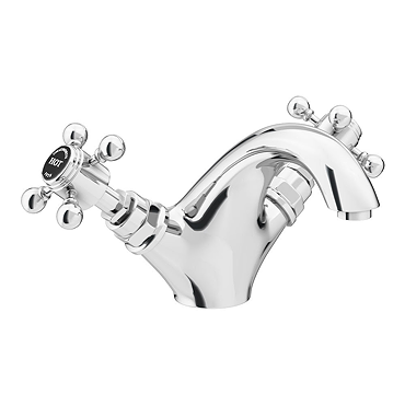 Chatsworth 1928 Black Traditional Crosshead Mono Basin Mixer Tap