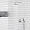 Chatsworth 1928 Black Traditional Push-Button Shower Valve Pack with Handset + Rainfall Shower Head  In Bathroom Large Image