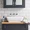 Chatsworth 1928 Black Traditional Wall Mounted Crosshead Basin Mixer Tap