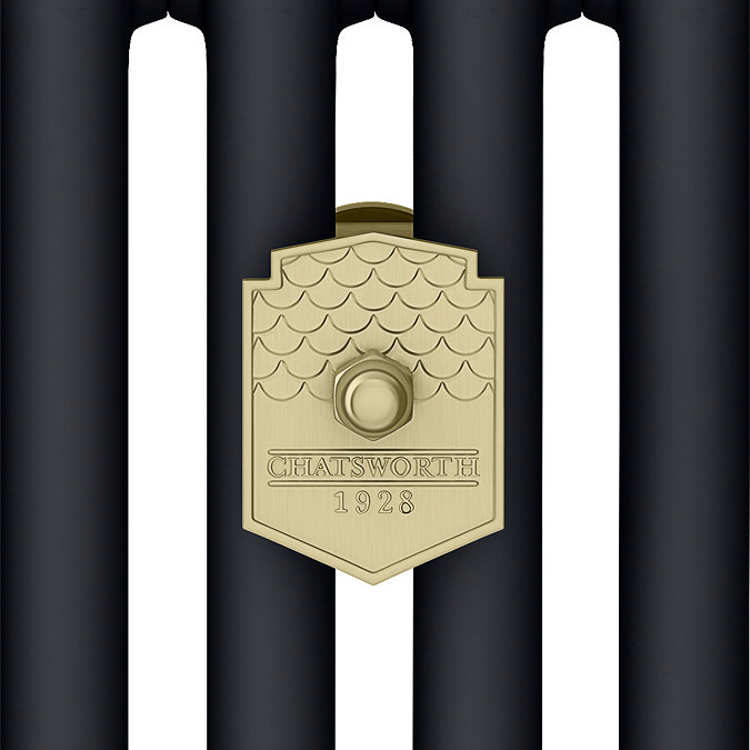 Chatsworth 1928 Column Radiator Wall Stay Bracket Brushed Brass