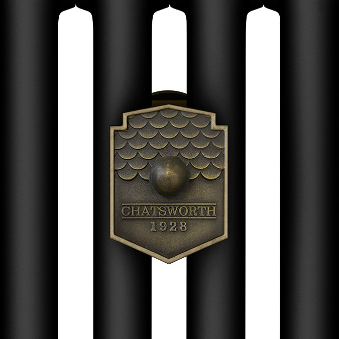 Chatsworth 1928 Column Radiator Wall Stay Bracket Rustic Brass