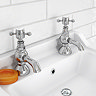 Chatsworth 1928 Traditional 3 Inch Spout Crosshead Pillar Basin Taps  Feature Large Image
