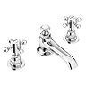Chatsworth 1928 Traditional 3TH Crosshead Basin Mixer Tap + Waste Large Image