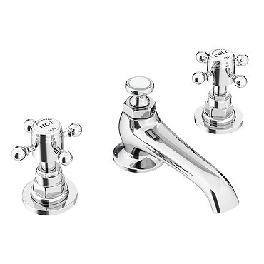 Chatsworth 1928 Traditional 3TH Crosshead Basin Mixer Tap + Waste  Profile Large Image