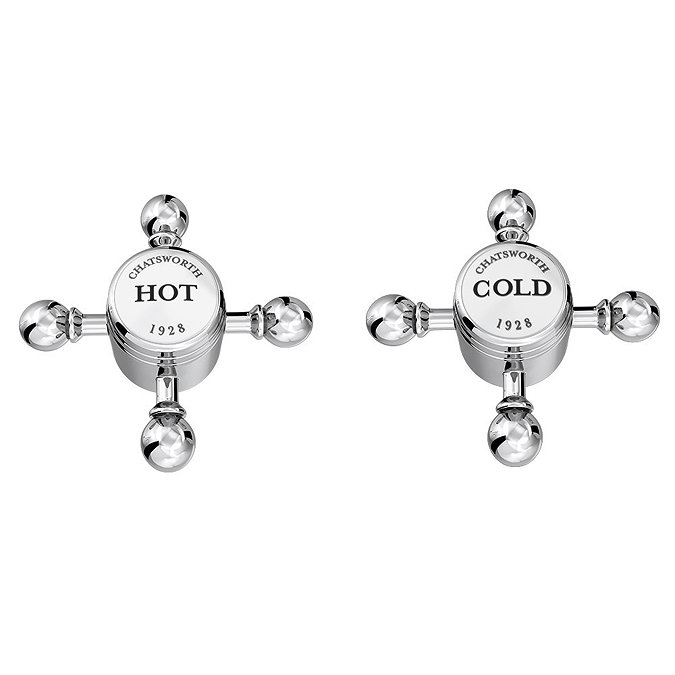 Chatsworth 1928 Traditional 3TH Crosshead Basin Mixer Tap with Swivel Spout + Waste Profile Large I