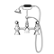 Chatsworth 1928 Traditional Black Lever Bath Shower Mixer Tap with Shower Kit (Black Indices)