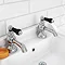 Chatsworth 1928 Traditional Black Lever Pillar Basin Taps  Feature Large Image