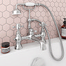 Chatsworth 1928 Traditional Crosshead Bath Shower Mixer Tap with Shower Kit  Feature Large Image