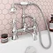 Chatsworth 1928 Traditional Crosshead Bath Shower Mixer Tap with Shower Kit  Feature Large Image