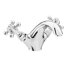 Chatsworth 1928 Traditional Crosshead Mono Basin Mixer Tap + Waste Large Image