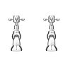Chatsworth 1928 Traditional Crosshead Pillar Basin Taps  In Bathroom Large Image