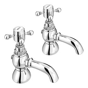 Chatsworth 1928 Traditional Crosshead Pillar Bath Taps Large Image