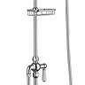 Chatsworth 1928 Traditional Exposed Valve Inc. Deluxe Arching Riser Kit, Diverter, 8" Rose + Handset