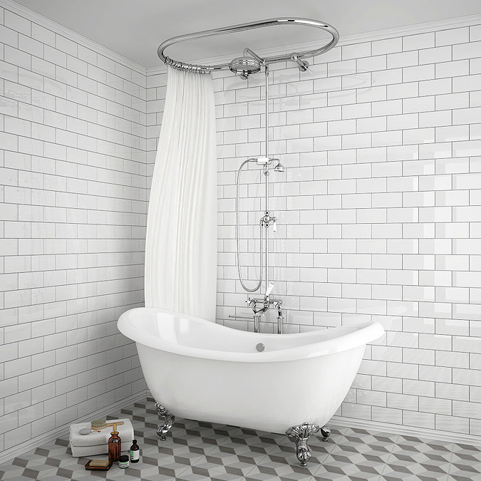 Chatsworth 1928 Traditional Free Standing Over-Bath Shower System  additional Large Image