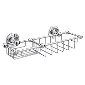 Chatsworth 1928 Traditional Large Soap Basket - Chrome Large Image