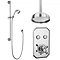 Chatsworth 1928 Traditional Push-Button Shower Pack with Slide Rail Kit + Ceiling Mounted Head Large