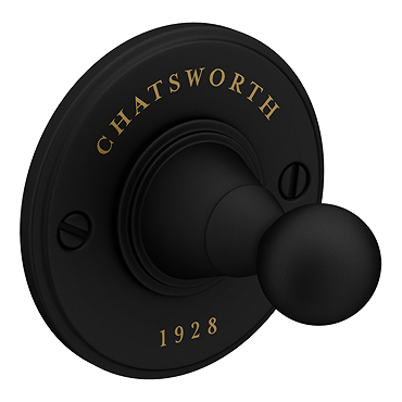 Chatsworth 1928 Traditional Robe Hook Matt Black  