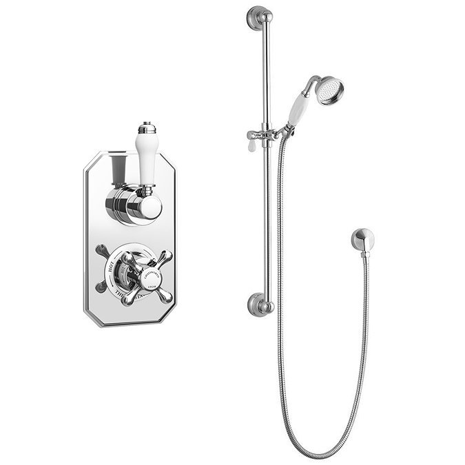 Chatsworth 1928 Traditional Shower Package with Concealed Valve + Slide Rail Kit Large Image