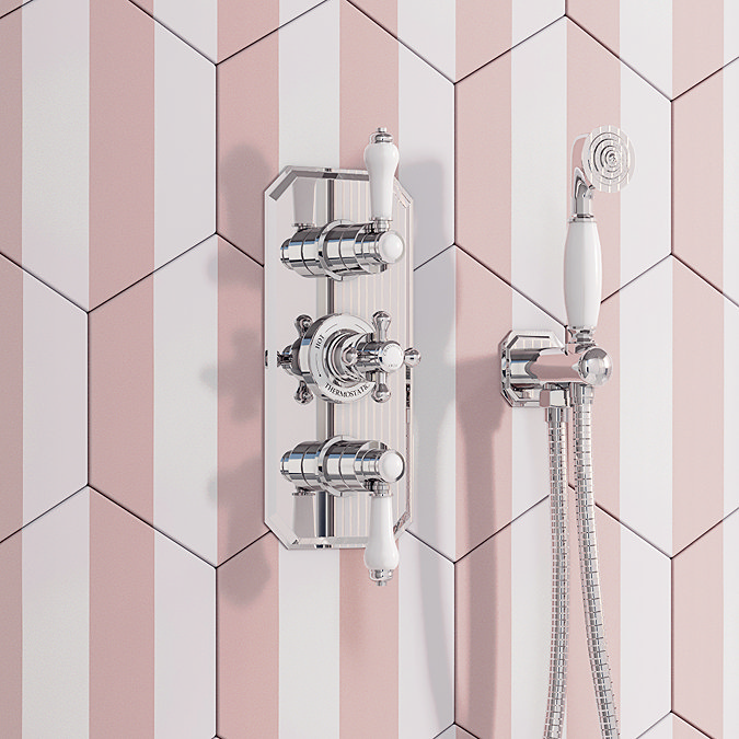 Chatsworth 1928 Traditional Shower with Concealed Valve, 8" Head + Handset