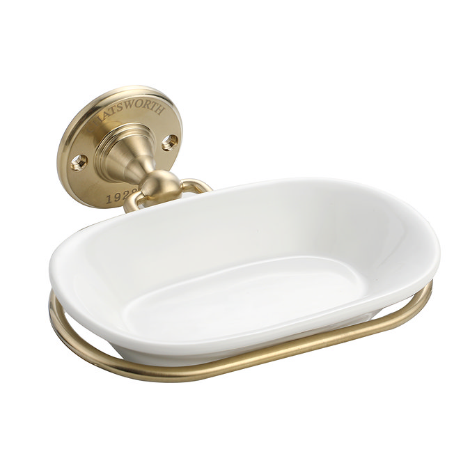 Chatsworth 1928 Traditional Soap Dish Holder Brushed Brass