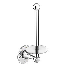 Chatsworth 1928 Traditional Spare Toilet Roll Holder - Chrome Large Image