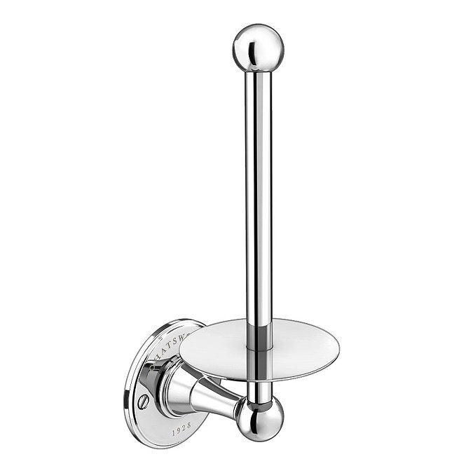 Chatsworth 1928 Traditional Spare Toilet Roll Holder - Chrome Large Image