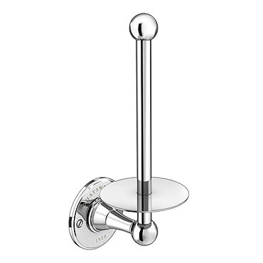 Chatsworth 1928 Traditional Spare Toilet Roll Holder - Chrome  Profile Large Image
