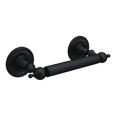 Chatsworth 1928 Traditional Toilet Roll Holder Matt Black