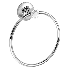 Chatsworth 1928 Traditional Towel Ring (Chrome with White Indice)