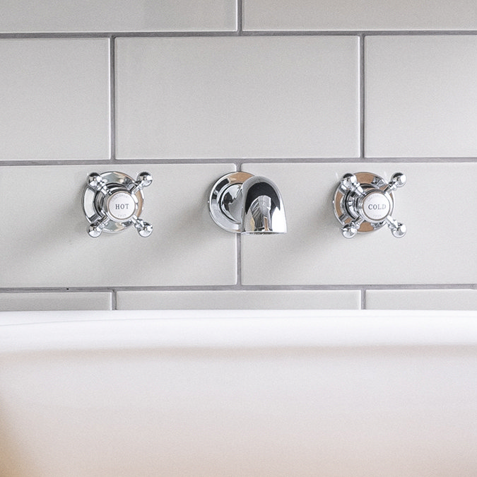 Chatsworth 1928 Traditional Wall Mounted Crosshead Basin Mixer Tap