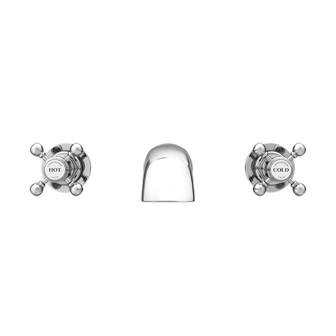 Chatsworth 1928 Traditional Wall Mounted Crosshead Bath Filler Tap  In Bathroom Large Image
