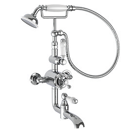 Chatsworth 1928 Traditional Wall Mounted Thermostatic Bath Shower Mixer - Chrome
