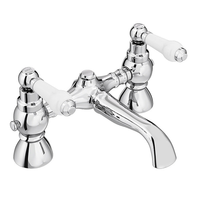 Chatsworth 1928 Traditional White Lever Bath Filler Tap Large Image