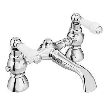 Chatsworth 1928 Traditional White Lever Bath Filler Tap  Profile Large Image