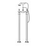 Chatsworth 1928 Traditional White Lever Freestanding Bath Shower Mixer Tap  additional Large Image