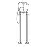 Chatsworth 1928 Traditional White Lever Freestanding Bath Shower Mixer Tap  Newest Large Image