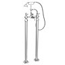 Chatsworth 1928 Traditional White Lever Freestanding Bath Shower Mixer Tap Large Image