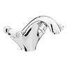 Chatsworth 1928 Traditional White Lever Mono Basin Mixer Tap + Waste Large Image