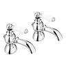 Chatsworth 1928 Traditional White Lever Pillar Bath Taps Large Image