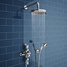 Chatsworth 1928 Triple Exposed Thermostatic Shower (inc. Valve, Elbow, Handset + Fixed Shower Head) 