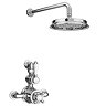 Chatsworth 1928 Twin Exposed Thermostatic Shower Pack (inc. Valve, Elbow + Fixed Shower Head)  In Bathroom Large Image