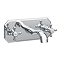 Chatsworth 1928 Wall Mounted Crosshead Basin Mixer Tap with Faceplate - Chrome