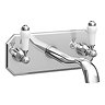 Chatsworth 1928 Wall Mounted Lever Basin Mixer Tap with Faceplate - Chrome
