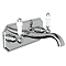 Chatsworth 1928 Wall Mounted Lever Bath Filler with Faceplate - Chrome