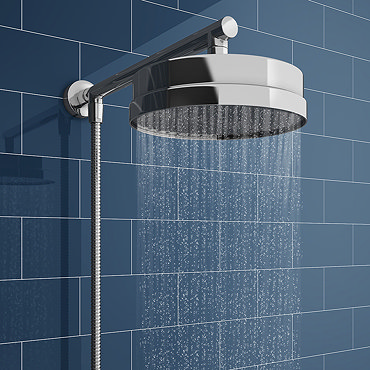 Chatsworth 200mm Rainfall Shower Head with 1.25m Flexible Hose  Profile Large Image