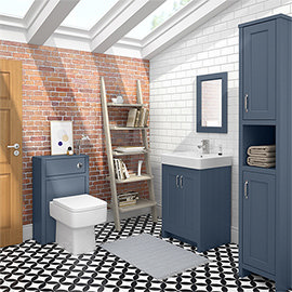 Chatsworth 3-Piece Traditional Blue Bathroom Suite Medium Image