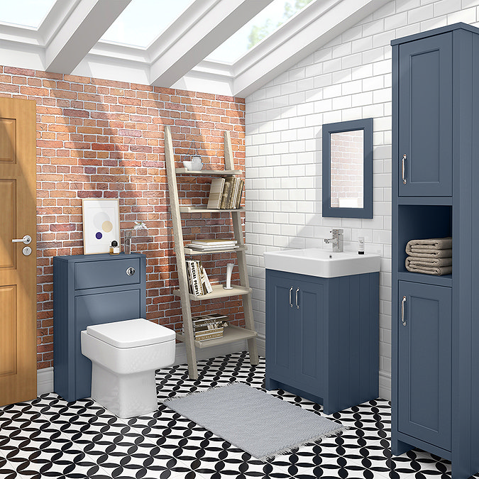 Chatsworth 3-Piece Traditional Blue Bathroom Suite Large Image